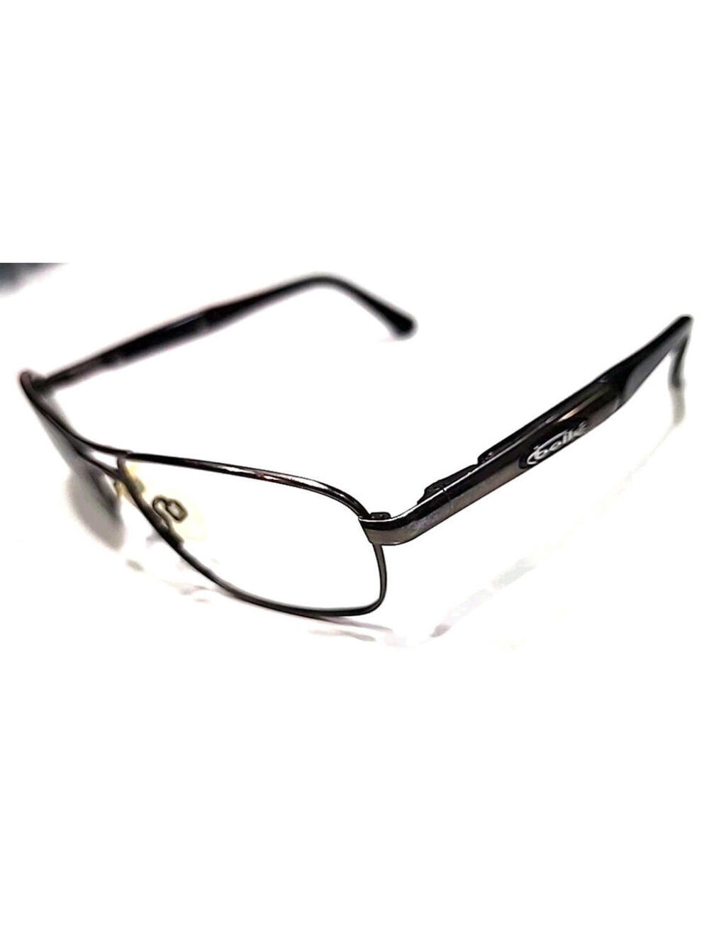 Bolle Gunmetal Wrap Sunglasses Missing Lens Read